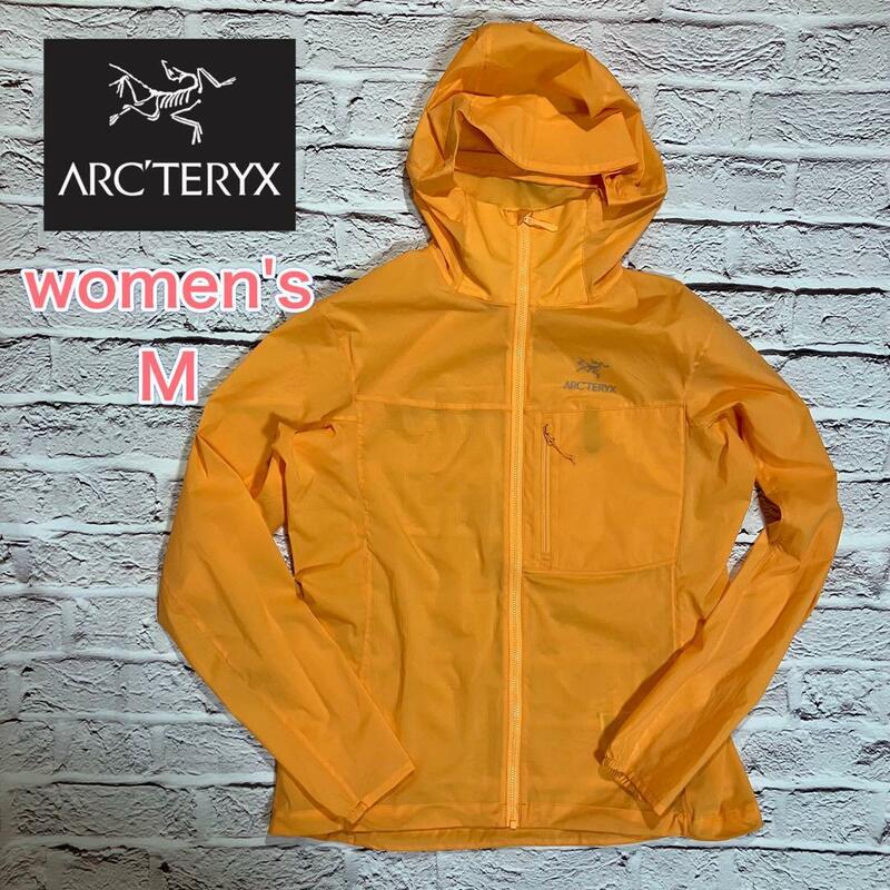 ARC'TERYX squamish hoody WOMEN'S M 美品 スコーミッシュフーディ 女性用Mサイズ オレンジ系色