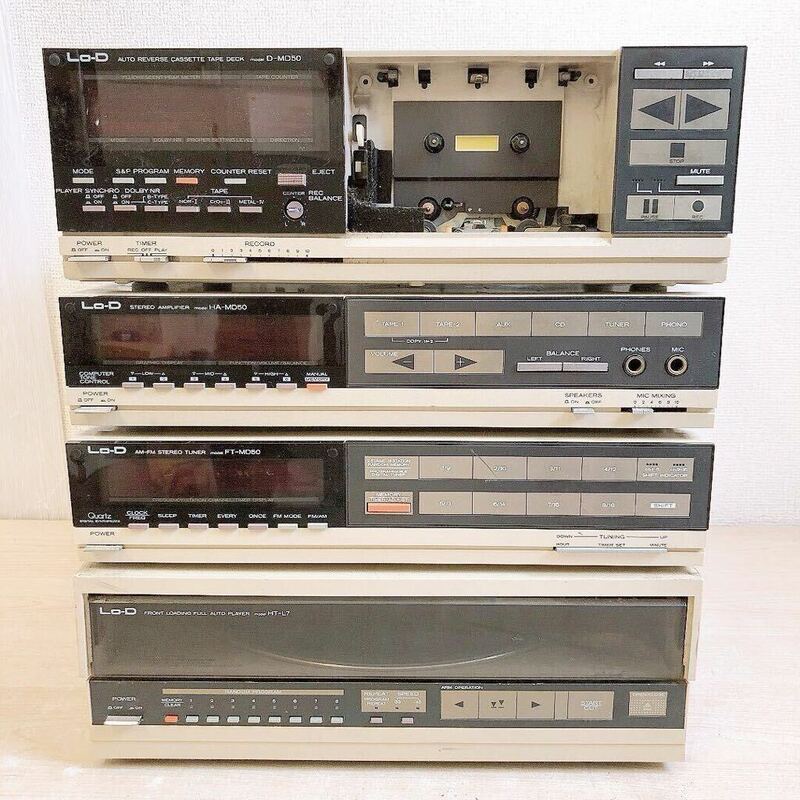 日立製作所 Lo-D システムコンポ D-MD50 HA-MD50 FT-MD50 HT-L7ターンテーブル カセットデッキ レコード 音響 ステレオ AM-FMチューナー