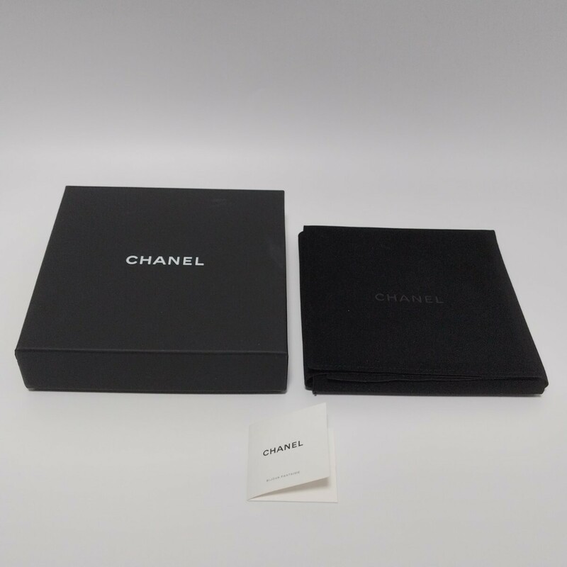 CHANEL シャネル アクセサリーケース ベロア 保存袋 空箱 ボックス コスチュームジュエリー 約16.0×16.0cm A-59109