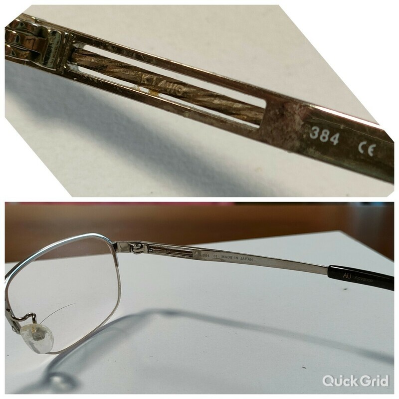 K14WG Dec.　刻印　装飾　メガネフレーム　デコレーション　52□18-140　F-Ti　T-GUMMETAL　眼鏡フレーム　日本製　AU Advance / 送料520円
