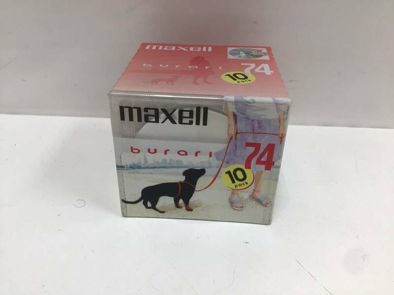 4885■未使用 未開封 MD ミニディスク maxell burari 74 10枚入り 録音用MD 日本製 BUMD74.10P 