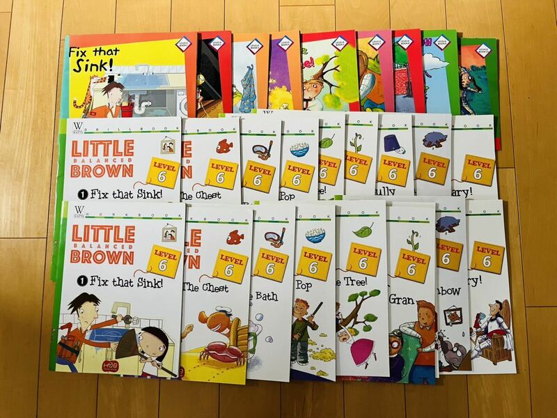 Little Brown LEVEL6 BOOK1〜5、7〜10 DRILLBOOK WORKBOOKキッズブラウン