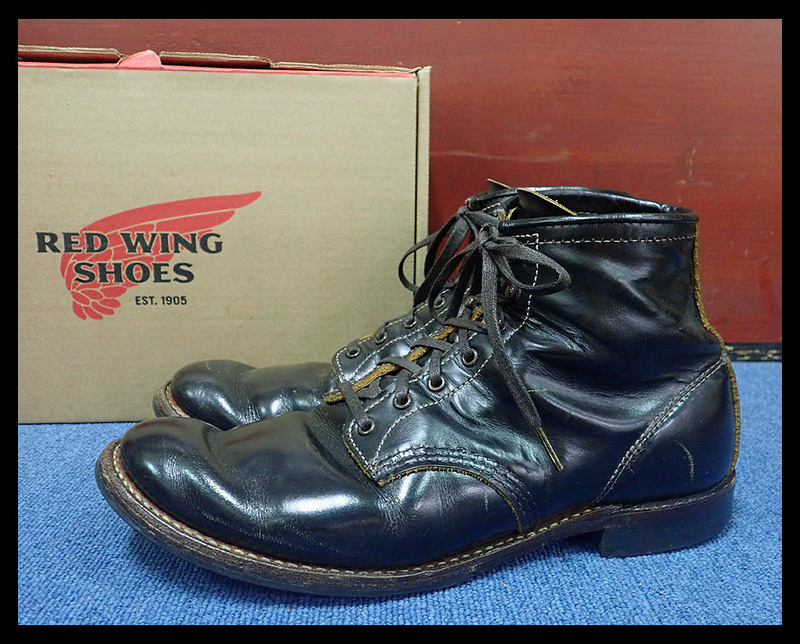 【海蛍】RED WING レッドウイング BECKMAN FLATBOX ベックマン フラットボックス レザー ブラック ブーツ 28.0cm 箱付