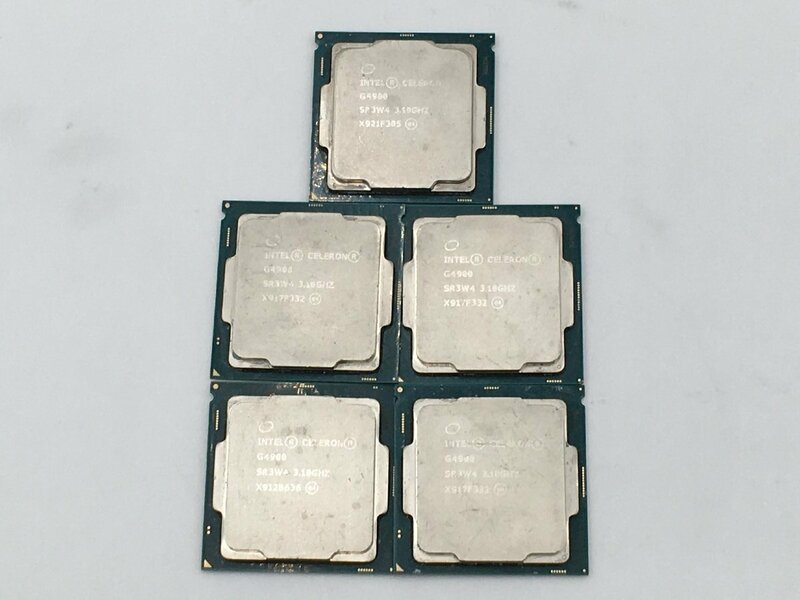 ♪▲【Intel インテル】Celeron G4900 CPU 部品取り 5点セット SR3W4 まとめ売り 0503 13