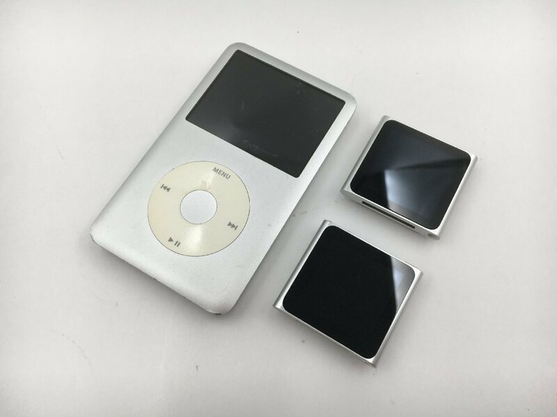 ♪▲【Apple アップル】iPod nano 第6世代 iPod Classic MC526J MC525LL MB562J 8 16 120GB 3点セット まとめ売り 0523 9