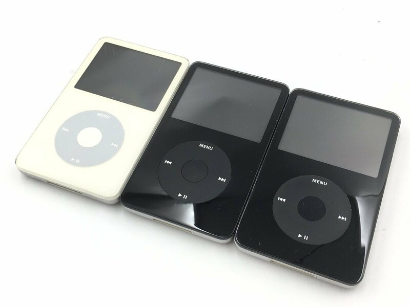 ♪▲【Apple アップル】iPod Classic MA446J MA444J MA146J 30GB 3点セット まとめ売り 0524 9