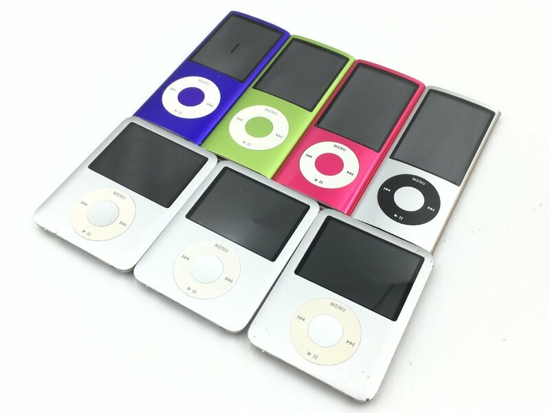 ♪▲【Apple アップル】iPod nano 第5世代 第4世代 第3世代 MC060J MB909J MA978J 他 4 8 16GB 7点セット まとめ売り 0523 9