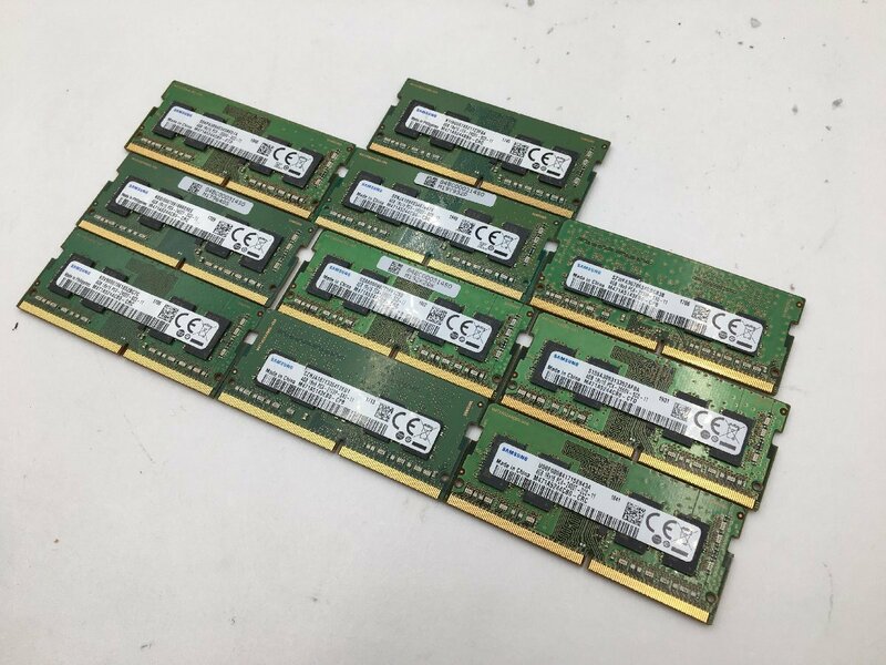 ♪▲【Samsung サムスン】ノートPC用 メモリ 4GB DDR4 大量 部品取り 10点セット まとめ売り 0524 13