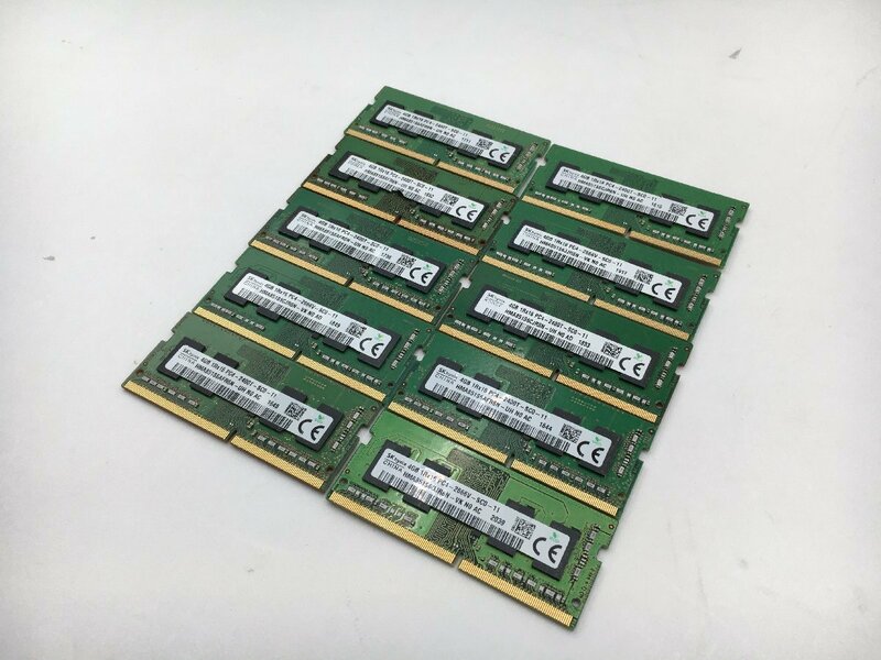 ♪▲【SK hynix】ノートPC用 メモリ 4GB DDR4 大量 部品取り 10点セット まとめ売り 0528 13