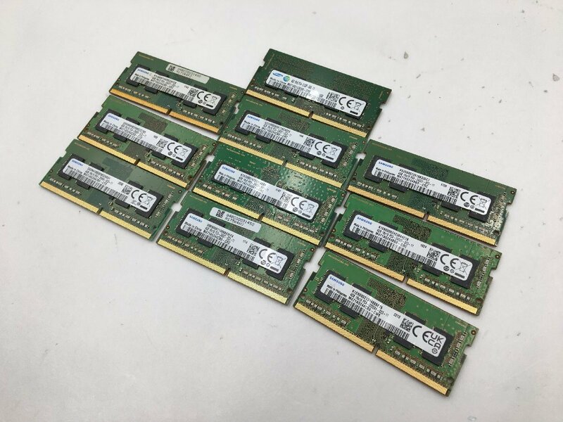 ♪▲【Samsung サムスン】ノートPC用 メモリ 4GB DDR4 大量 部品取り 10点セット まとめ売り 0530 13