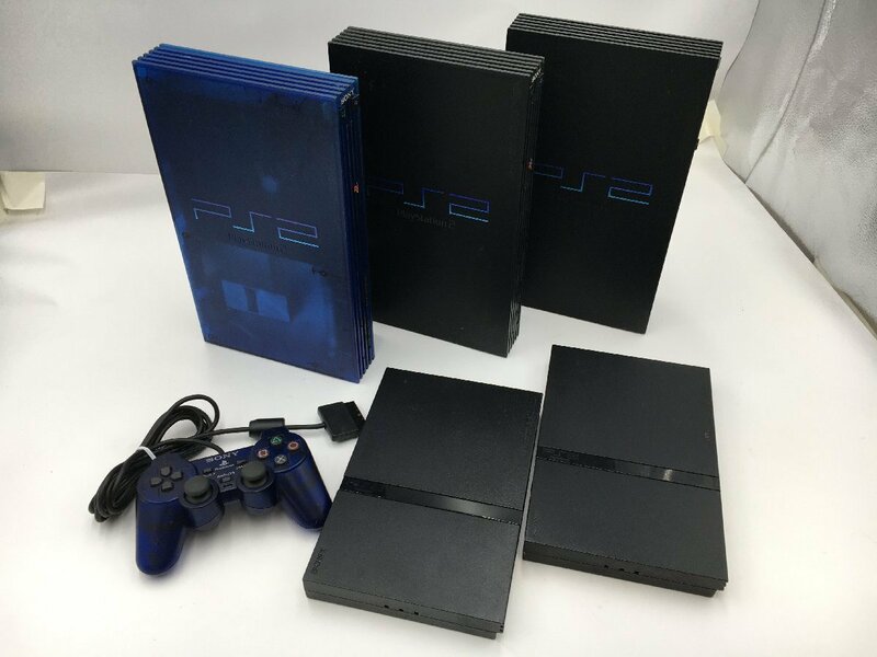 ♪▲【SONY ソニー】PS2 PlayStation2 本体/コントローラー 6点セット SCPH-77000 他 まとめ売り 0531 2