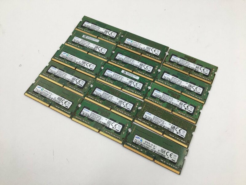 ♪▲【Samsung】ノートPC用 メモリ 4GB DDR4 大量 部品取り 15点セット まとめ売り 0531 13