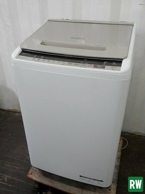 【引取歓迎/8㎏】洗濯機 ビートウォッシュ 日立 BW-V80E 2019年製 100V 縦型 全自動電気洗濯機 [4M-239541]