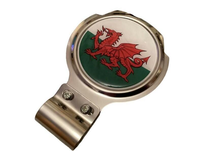 ウェールズ Wales グリルバッジ カーバッジ バッジクリップ付