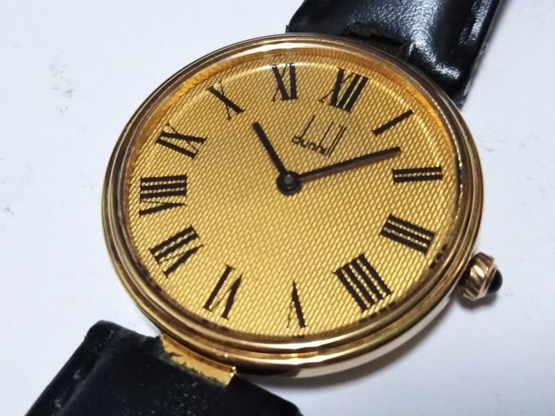 dunhill手巻腕時計ダンヒル腕時計ダンヒル手巻き腕時計　SWISSクロノメータービンテージモデル　機械式腕時計　稼働品男性用サイズ