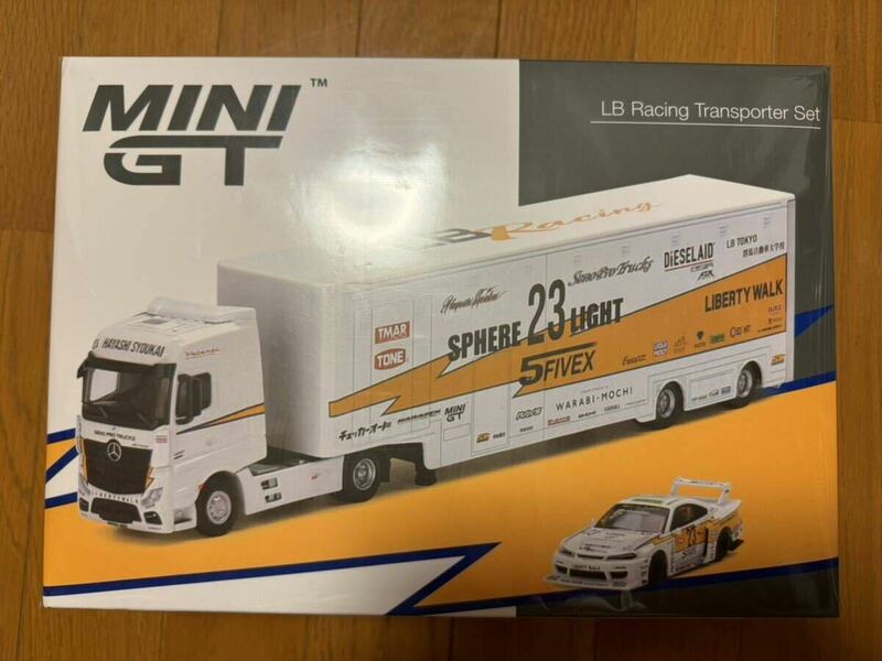 MINI-GT 1/64 LB Racing レーシングトランスポーターセット LBWK リバティーウォーク S15シルビア シルエット付　フォーミュラドリフト