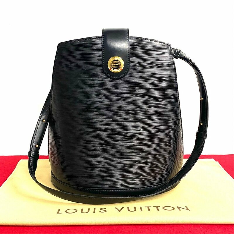 極美品 LOUIS VUITTON ルイヴィトン ヴィンテージ クリュニー ターンロック エピ レザー 本革 ショルダーバッグ ポシェット ノワール 21464