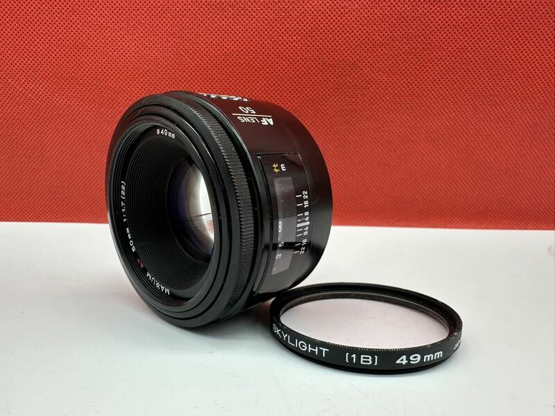 ▽ MINOLTA AF 50mm F1.7 カメラ レンズ 動作確認済 ミノルタ