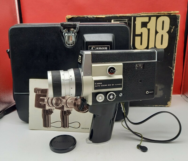 ■ Canon AUTO ZOOM 518 SV SUPER8 フィルムビデオカメラ 動作確認済 ケース付き キャノン