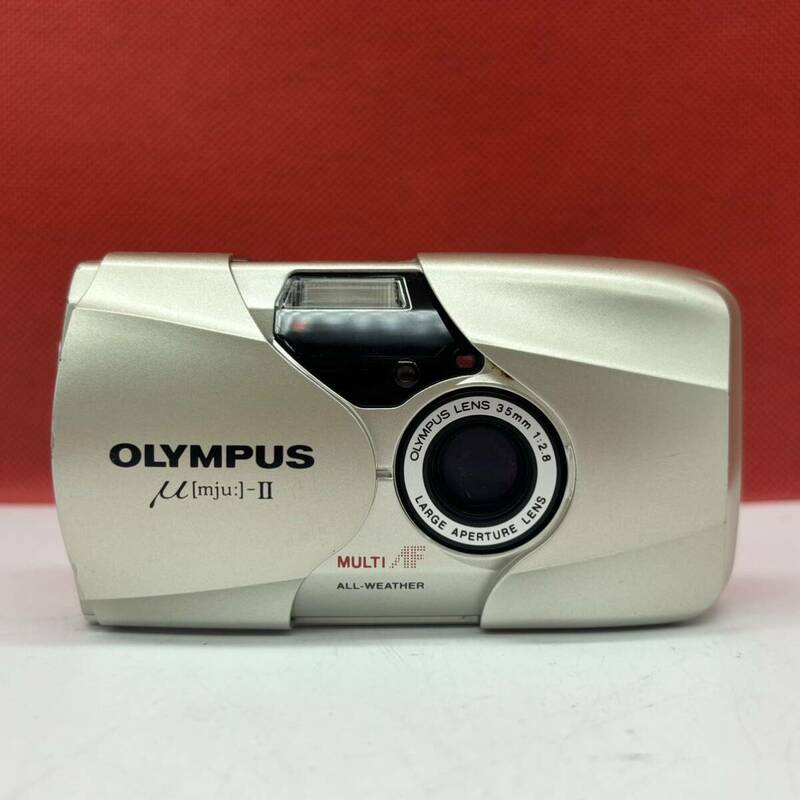 ◆ OLYMPUS μ[mju:]-Ⅱ コンパクトフィルムカメラ 35mm F2.8 通電確認済 ジャンク オリンパス