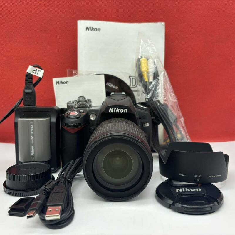 ◆ Nikon D90 デジタル一眼レフカメラ ボディ AF-S NIKKOR 18-105mm F3.5-5.6G ED DX VR レンズ シャッター、フラッシュOK ニコン
