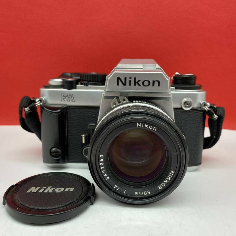 □ Nikon FA フィルムカメラ 一眼レフカメラ ボディ NIKKOR 50mm F1.4 Ai-s レンズ シャッター、露出計OK ニコン