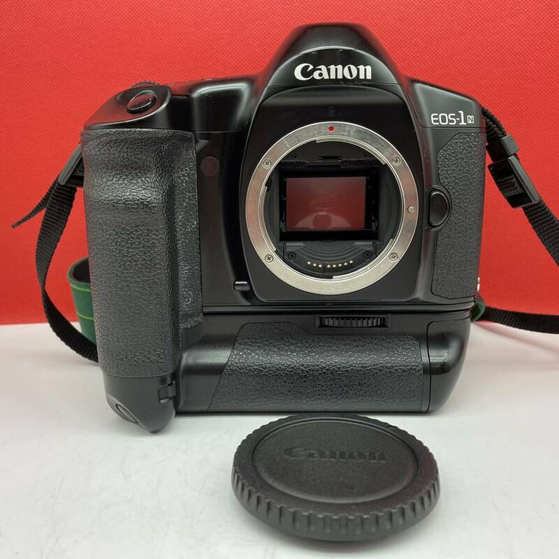 □ 防湿庫保管品 Canon EOS-1N フィルムカメラ 一眼レフカメラ ボディ 動作確認済 シャッターOK POWER DRIVE BOOSTER E1 キャノン