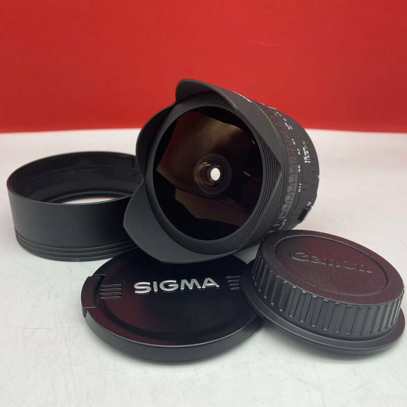 □ 防湿庫保管品 SIGMA 15mm F2.8 EX FISHEYE カメラ レンズ AF動作確認済 Canon用 キャノン シグマ 