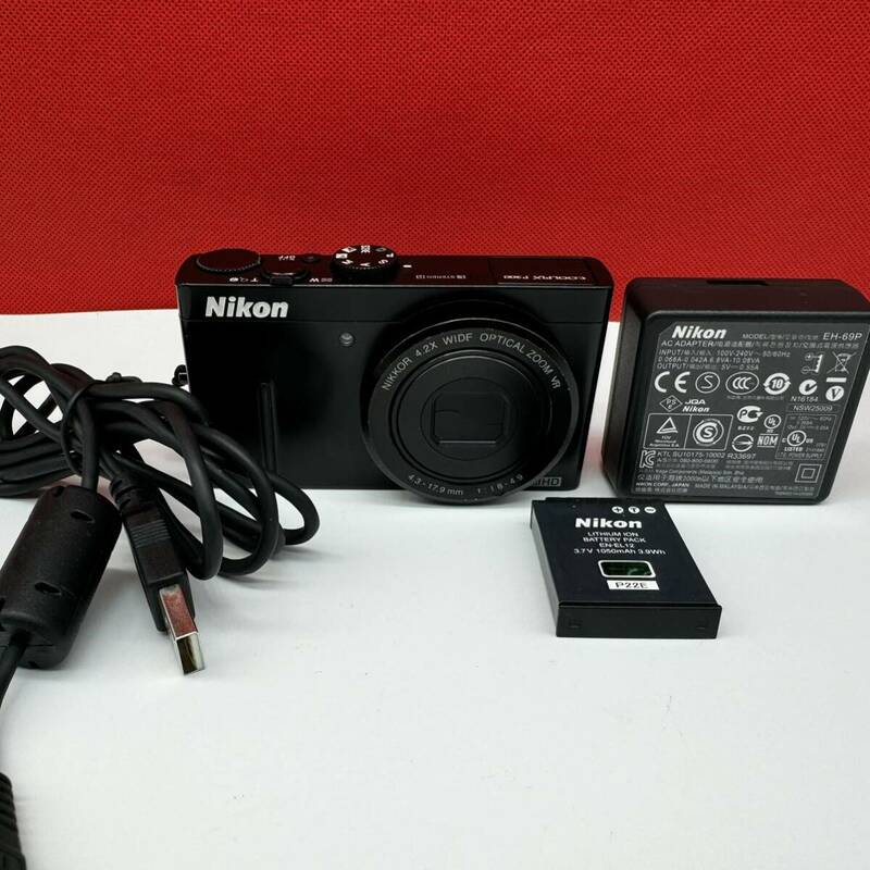 ▲ Nikon COOLPIX P300 4.3-17.9mm 1:1.8-4.9 コンパクトデジタルカメラ ブラック 動作確認済 現状品 ニコン