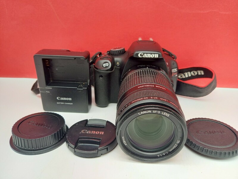 ■ Canon EOS Kiss X4 デジタル一眼レフカメラ ボディ EF-S 55-250mm F4-5.6 レンズ 動作確認済 キャノン