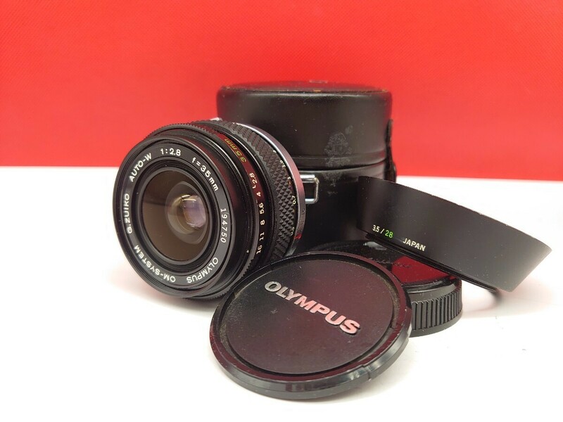 ▼ OLYMPUS OM-SYSTEM G.ZUIKO AUTO-W 35mm F2.8 カメラ レンズ オリンパス