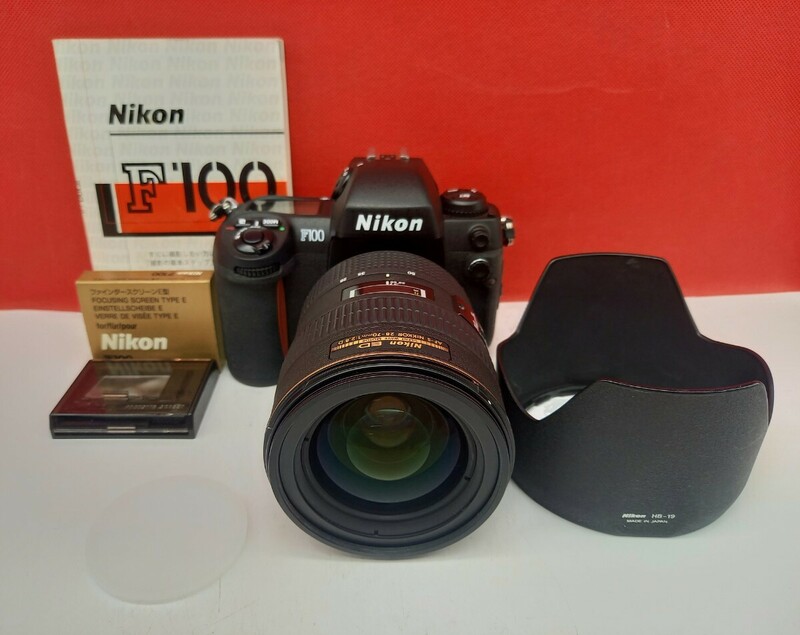■ Nikon F100 フィルム一眼レフカメラ ボディ AF-S NIKKOR 28-70mm F2.8D レンズ 動作確認済 シャッターOK 現状品 ニコン