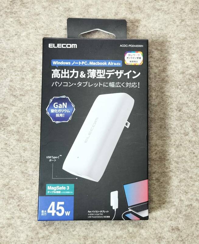 ELEOM　ACDC-PD2445WH　薄型PD（Power Delivery）仕様 45W　USV　TypeC電源