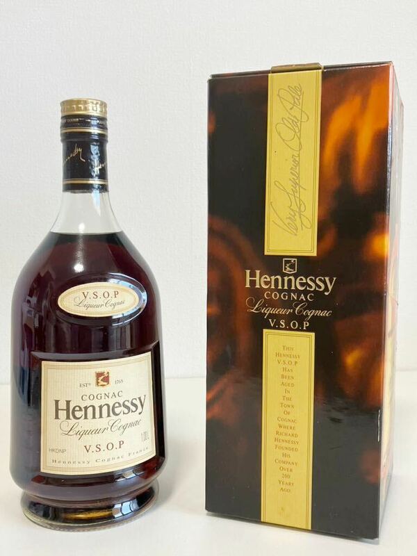 【未開封】古酒 Hennessy ヘネシー Liqueur Cognac V.S.O.P コニャック ブランデー 1000ml 40% 箱有り