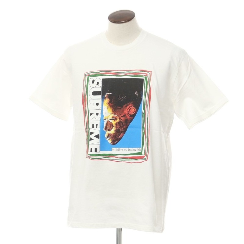 【中古】シュプリーム Supreme 2022年春夏 Mask Tee コットン クルーネック 半袖Ｔシャツ ホワイト【サイズL】 EPD