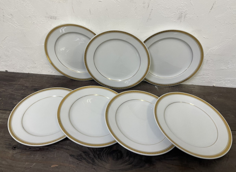 Noritake ノリタケ 7枚 皿 23cm 金縁 洋食器 ディナー皿 ミート皿 デザート皿 ケーキ皿 飲食店