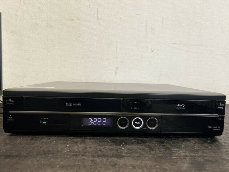 一部動作確認済み！SHARP シャープ HDD搭載VHS/BD一体型 ブルーレイ レコーダー BD-HDV22 2010年製 現状品