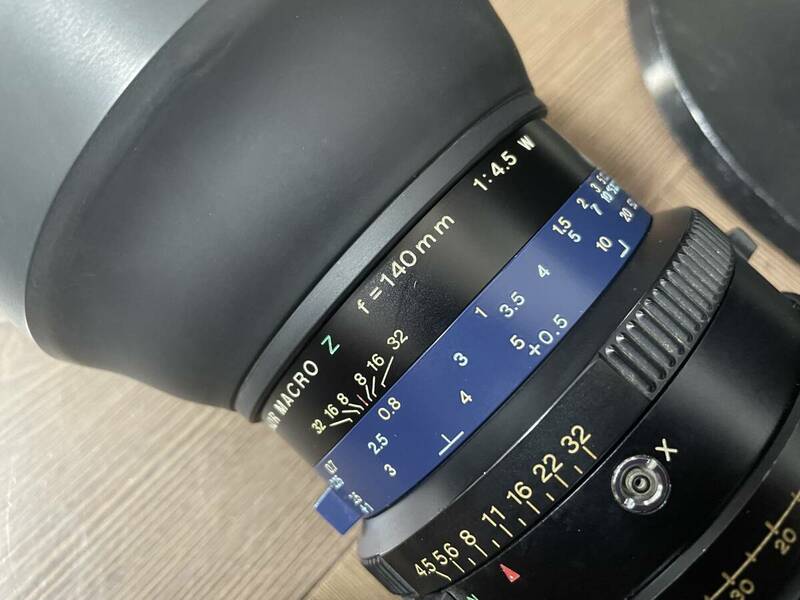 Mamiya　RZ67 用 レンズ　　SEKOR　MACRO　Z　140mm　1:4.5　　レンズフード 付　　マミヤ　140 4.5