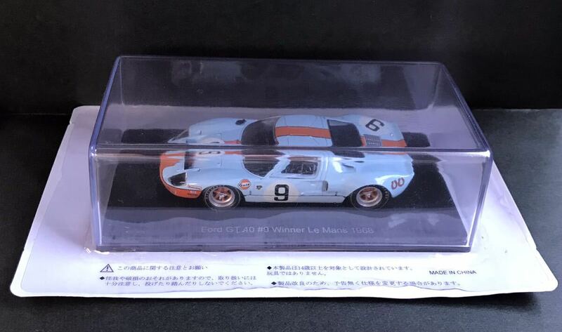 スパーク製★1/43 フォード GT40 #9 ウィナー 1968 ★アシェット ルマン24時間レースコレクション