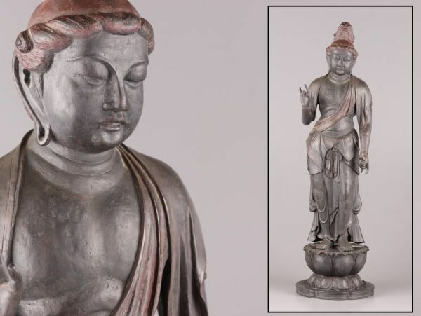 仏教美術 国宝写し 仏像 高さ57.8cm 時代物 極上品 初だし品 C6080