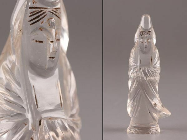 中国古玩 唐物 仏教美術 水晶 仏像 時代物 極上品 初だし品 C6060