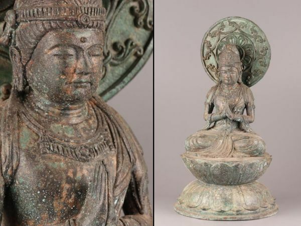仏教美術 古銅造 大日如来 仏像 時代物 極上品 初だし品 C6214