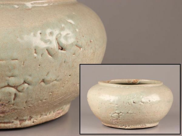 古美術 朝鮮古陶磁器 高麗青磁 壷 時代物 極上品 初だし品 C6316
