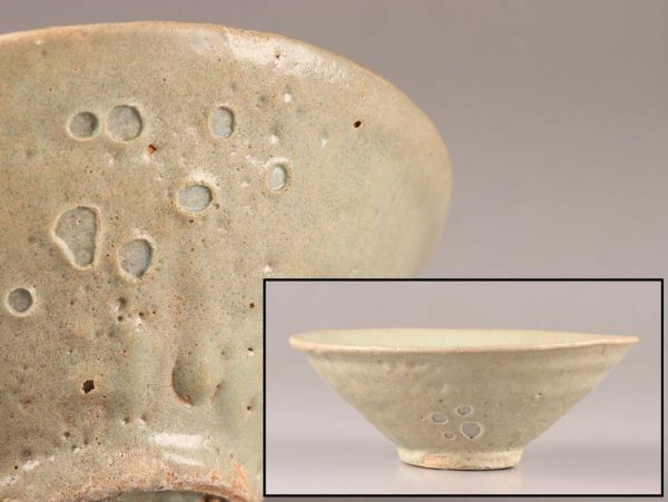 古美術 朝鮮古陶磁器 高麗青磁 茶碗 時代物 極上品 初だし品 C6303