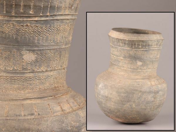 古美術 朝鮮古陶磁器 高麗 新羅 土器 発掘品 壷 時代物 極上品 初だし品 C6287