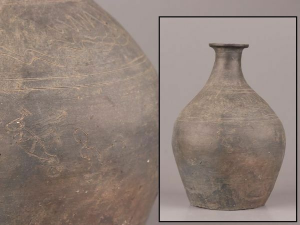 古美術 朝鮮古陶磁器 高麗 新羅 発掘 土器 時代物 極上品 初だし品 C6258