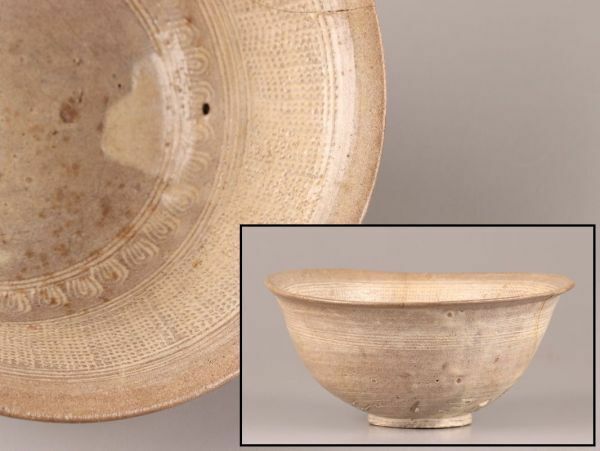 古美術 朝鮮古陶磁器 李朝 三島 鉢 時代物 極上品 初だし品 C6366