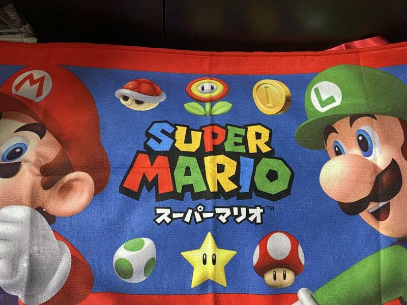 非売品◆スパーマリオブラザーズ(マリオ&ルイージ)　大判フェイスタオル　新品