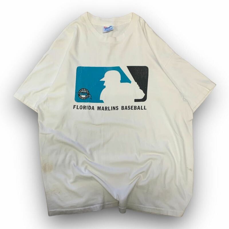 220629MAP11● 90'S Hanes MLB TEE Size:XL ビンテージ vintage Tシャツ 半袖Tシャツ プリント半袖Tシャツ ホワイト 白 ヘインズ