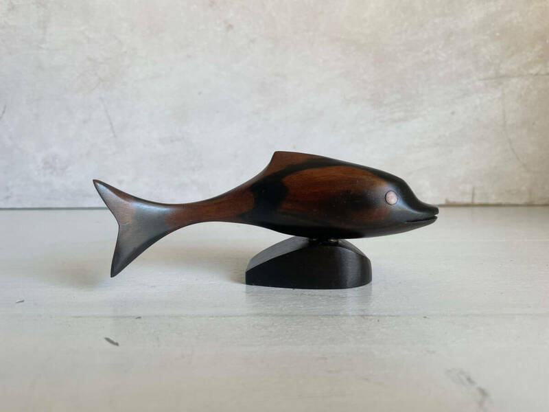 [8790]黒檀 オブジェ イルカ エボニー スカルプチャー sculpture ebony 魚 彫刻 置物 木工 工芸 木工芸 クラフト ウッドクラフト